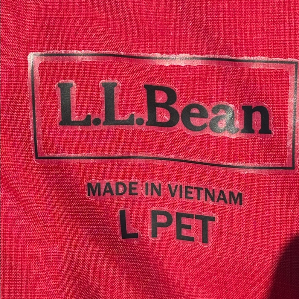 LL Bean Double Breasted Red Trench/w Rain Liner Coat Women’s Size Large Petite - Picture 5 of 14